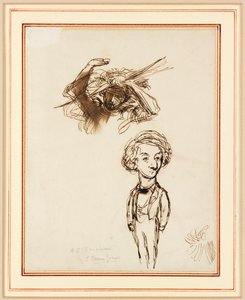 Caricatura de Algernon Charles Swinburne de Edward Coley Burne Jones