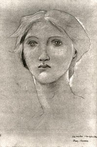 Cabeza de una niña, c.1893-96 de Edward Coley Burne Jones