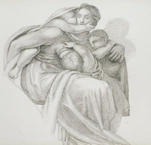 Madre y tres hijos de Edward Coley Burne Jones