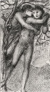 Phyllis y Demophoon, c.1868 (tiza rosa) de Edward Coley Burne Jones