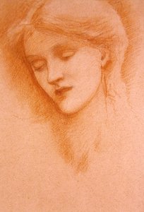 Retrato de una joven de Edward Coley Burne Jones