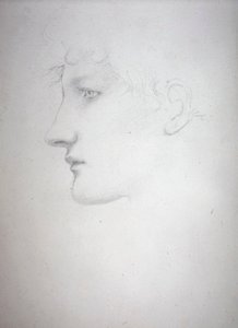 Estudio de una cabeza - Bessie Keane, c.1893 de Edward Coley Burne Jones