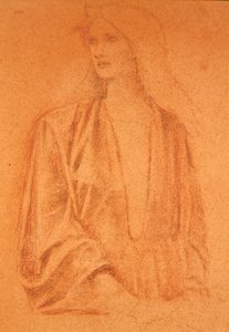 Estudio de una niña de Edward Coley Burne Jones