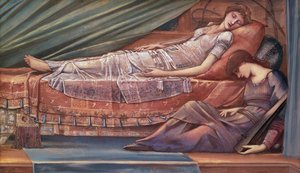 La princesa durmiente (óleo sobre lienzo)