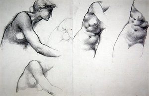 El árbol del perdón (estudio) de Edward Coley Burne Jones