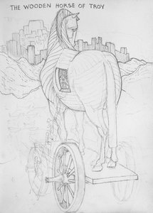 El caballo de madera de Troya