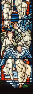 Ángeles Subiendo y Bajando, Escalera de Jacob (detalle) de Edward Burne Jones