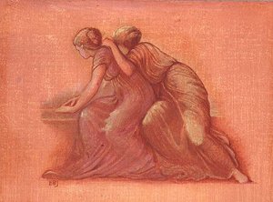 Figuras en un balcón de Edward Coley Burne Jones
