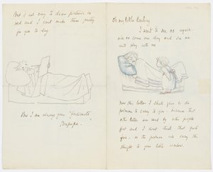 Carta a la nieta del artista Angela Thirkell de Edward Burne Jones