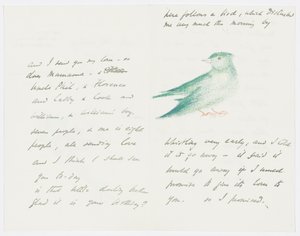 Carta a la nieta del artista Angela Thirkell de Edward Burne Jones
