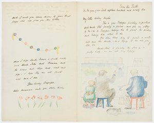 Carta a la nieta del artista Angela Thirkell de Edward Burne Jones