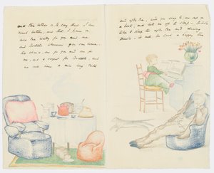 Carta a la nieta del artista Angela Thirkell de Edward Burne Jones