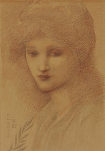 Retrato de Laura Lyttelton, de soltera Tennant, con la mirada baja, 1885