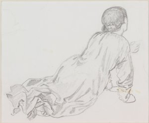 Figura reclinada de Edward Burne Jones
