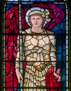 Rottingdean, St Margaret, Ventana Este, San Miguel (detalle), 1893 de Edward Burne Jones