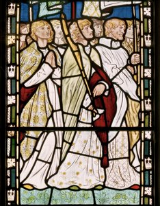 Santos portando estandartes, 1865 de Edward Burne Jones