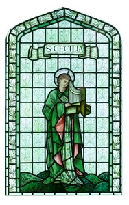 Santa Cecilia, c.1897, Edward Burne Jones (vidrieras, pintadas y emplomadas) de Edward Coley Burne Jones