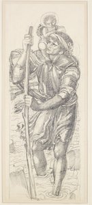 San Cristóbal y el Niño Jesús de Edward Coley Burne Jones