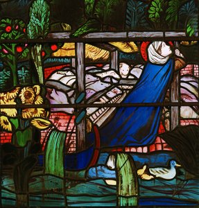 Santa Frideswide (detalle) de Edward Burne Jones