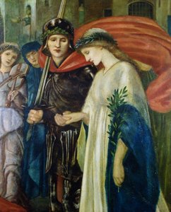 San Jorge y el Dragón: No. 7 El Regreso (detalle) de Edward Burne Jones