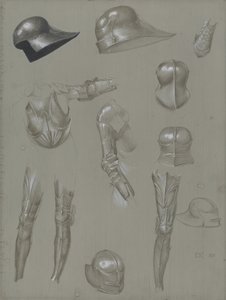 Estudios de una armadura, 1875