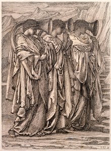 Estudio para "El desafío en el desierto", c.1875 de Edward Burne Jones