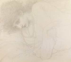 Estudio de Mary Cassavetti de Edward Burne Jones