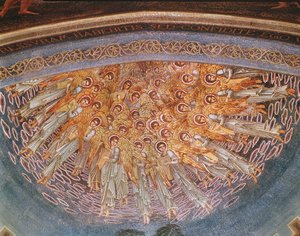 La Anunciación (mosaico del techo) de Edward Burne Jones