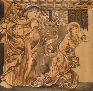 La Anunciación, c.1862 de Edward Burne Jones