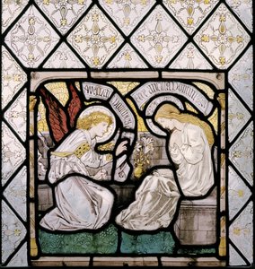 La Anunciación (detalle de la ventana este) de Edward Burne Jones