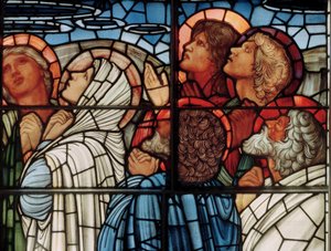 La Ventana de la Ascensión (detalle) de Edward Burne Jones