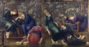 El patio del jardín, de la serie Briar Rose, c.1894 de Edward Burne Jones