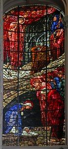 La Natividad y la Anunciación a los Pastores de Edward Burne Jones
