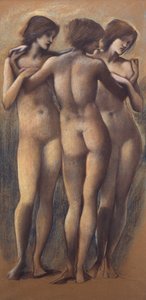 Las Tres Gracias, c.1885 de Edward Burne Jones