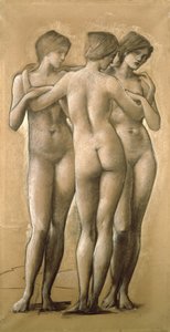 Venus Concordia - Estudio de las Tres Gracias, 1895 de Edward Burne Jones
