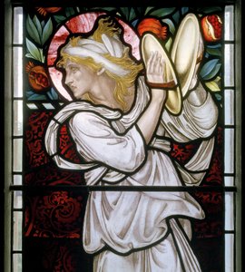 Waterford, San Miguel y Todos los Ángeles, Miriam (detalle), 1872 de Edward Burne Jones