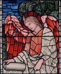 Ángel con Pergamino (detalle) de Edward Coley and Dearle Burne Jones
