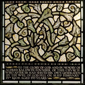 Dedicación a Alfred Baldwin de la ventana de Joshua