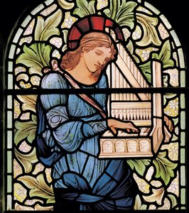 Santa Cecilia (detalle) de Edward Coley and Dearle Burne Jones