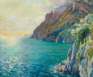 Ambiente nocturno Positano de Edward Cucuel