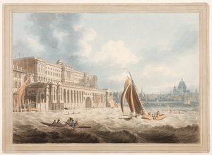 Somerset House desde el Támesis de Edward Dayes