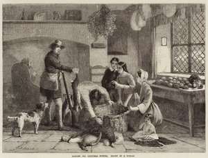 Empacando la Cesta de Navidad de Edward Duncan
