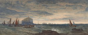 El Bass Rock al amanecer de Edward Duncan