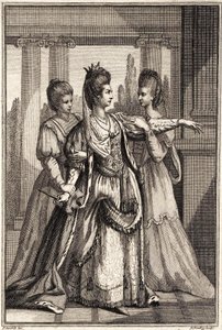 Mary Ann Yates como Cleopatra en Todo por amor de Dryden c.1778 de Edward Edwards