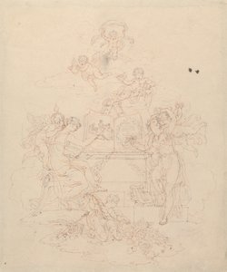 Alegoría de la pintura y la literatura de Edward Francis Burney