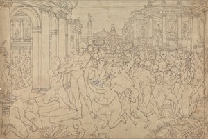 Estudio bruto para San Pablo en Éfeso de Edward Francis Burney