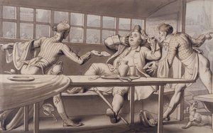 John Gilpin en el barco de paso de Uxbridge de Edward Francis Burney