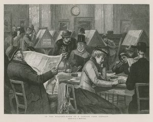 En la sala de lectura de una biblioteca gratuita de Londres