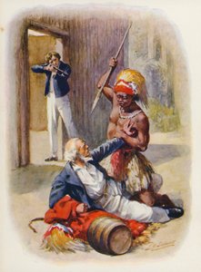 Ilustración para Masterman Ready del Capitán Marryat (litografía en color) de Edward Frederick Skinner