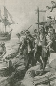 Winstanley secuestrado por piratas (litografía) de Edward Frederick Skinner